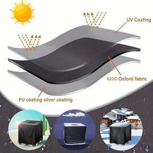 Planet Gates 1pc, 210D Oxford IBC Tank Cover 1000L UV Waterproof Container Cover Anit Protective Cover with Zipper, Outdoor Water Cover