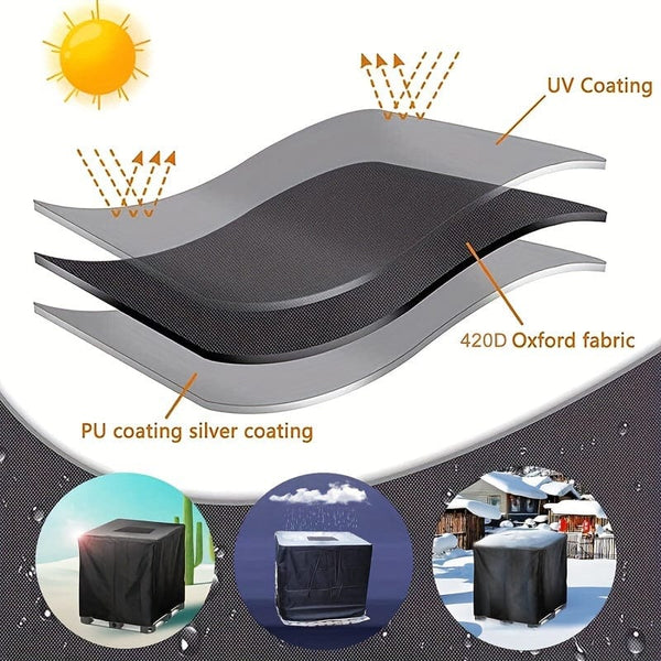 Planet Gates 1pc, 210D Oxford IBC Tank Cover 1000L UV Waterproof Container Cover Anit Protective Cover with Zipper, Outdoor Water Cover