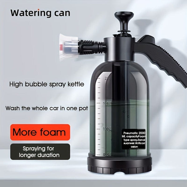 Planet Gates 1pc 2L Car Wash Watering Can, Multi-function Air Pressure Sprayer, 0.5 Gallon Hand-held Car Wash Tool For Gardening Home Cleaning And Washing
