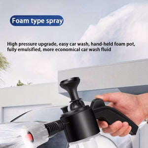 Planet Gates 1pc 2L Car Wash Watering Can, Multi-function Air Pressure Sprayer, 0.5 Gallon Hand-held Car Wash Tool For Gardening Home Cleaning And Washing