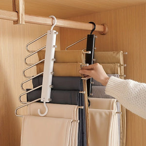 Planet Gates 1pc/2pcs Multifunctional Stainless Steel Pants Rack - Foldable, Seamless, and Anti-Slip - Perfect for Hanging and Drying Clothes