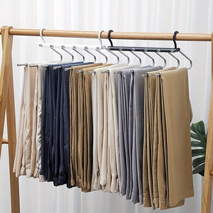 Planet Gates 1pc/2pcs Multifunctional Stainless Steel Pants Rack - Foldable, Seamless, and Anti-Slip - Perfect for Hanging and Drying Clothes