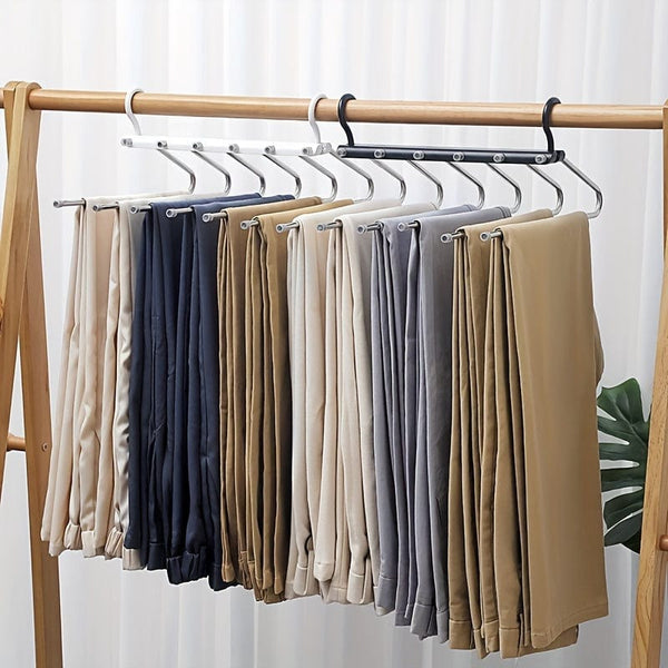 Planet Gates 1pc/2pcs Multifunctional Stainless Steel Pants Rack - Foldable, Seamless, and Anti-Slip - Perfect for Hanging and Drying Clothes