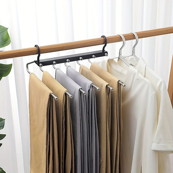 Planet Gates 1pc/2pcs Multifunctional Stainless Steel Pants Rack - Foldable, Seamless, and Anti-Slip - Perfect for Hanging and Drying Clothes