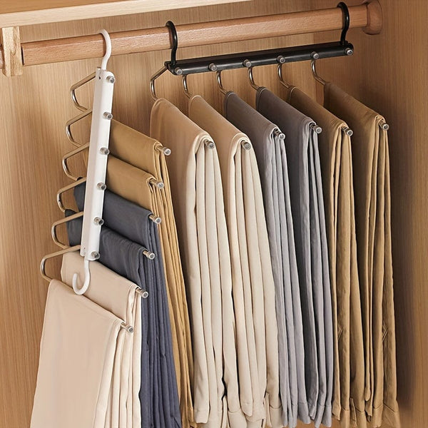 Planet Gates 1pc/2pcs Multifunctional Stainless Steel Pants Rack - Foldable, Seamless, and Anti-Slip - Perfect for Hanging and Drying Clothes