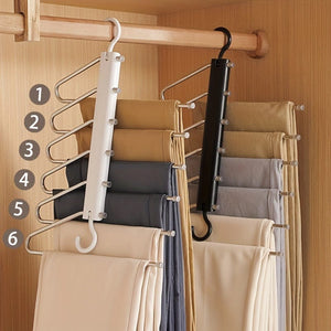 Planet Gates 1pc/2pcs Multifunctional Stainless Steel Pants Rack - Foldable, Seamless, and Anti-Slip - Perfect for Hanging and Drying Clothes