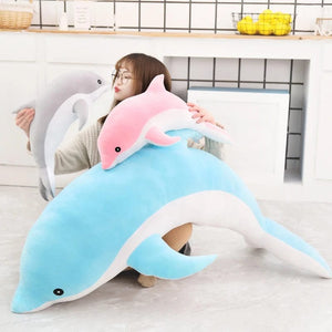 Planet Gates 1pc 30/50CM kawaii Dolphin Plush Toys Lovely Stuffed Soft Animal Pillow Dolls for Children Girls Sleeping Cushion Gift