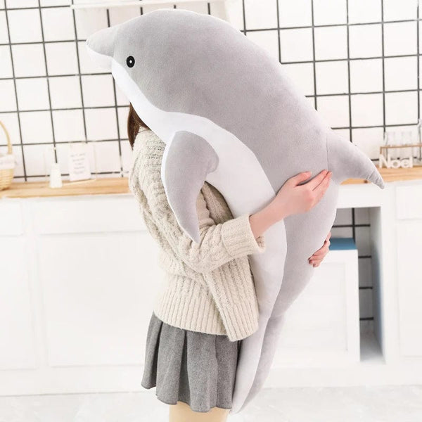 Planet Gates 1pc 30/50CM kawaii Dolphin Plush Toys Lovely Stuffed Soft Animal Pillow Dolls for Children Girls Sleeping Cushion Gift