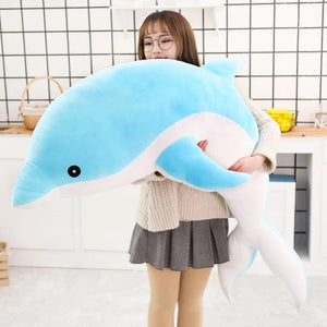 Planet Gates 1pc 30/50CM kawaii Dolphin Plush Toys Lovely Stuffed Soft Animal Pillow Dolls for Children Girls Sleeping Cushion Gift