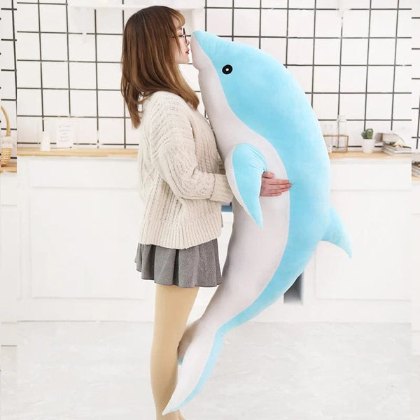 Planet Gates 1pc 30/50CM kawaii Dolphin Plush Toys Lovely Stuffed Soft Animal Pillow Dolls for Children Girls Sleeping Cushion Gift