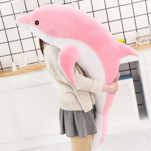 Planet Gates 1pc 30/50CM kawaii Dolphin Plush Toys Lovely Stuffed Soft Animal Pillow Dolls for Children Girls Sleeping Cushion Gift