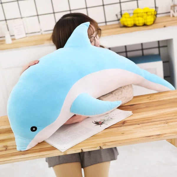Planet Gates 1pc 30/50CM kawaii Dolphin Plush Toys Lovely Stuffed Soft Animal Pillow Dolls for Children Girls Sleeping Cushion Gift
