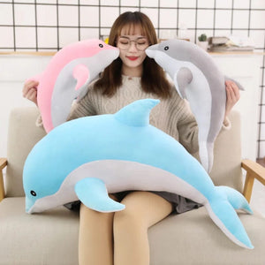 Planet Gates 1pc 30/50CM kawaii Dolphin Plush Toys Lovely Stuffed Soft Animal Pillow Dolls for Children Girls Sleeping Cushion Gift