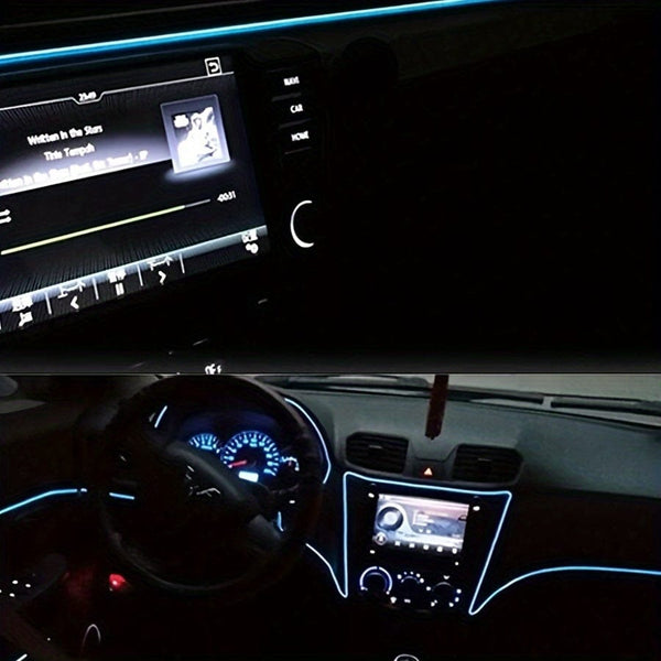 Planet Gates 1pc 300cm New Car Ambient Light Cold Light Cable Universal High Brightness LED Decoration USB Contactless EL Cold Light Cable For Emitting Light