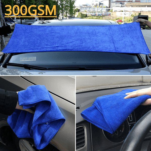 Planet Gates 1pc 300GSM Microfiber Auto Wash Towel Car Cleaning Drying Cloth Hemming Car Care Cloth Detailing Car Wash Towel