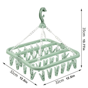 Planet Gates 1pc 32 Clips Folding Thickened Plastic Hanger