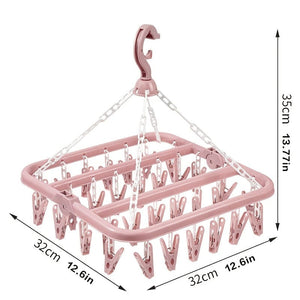 Planet Gates 1pc 32 Clips Folding Thickened Plastic Hanger