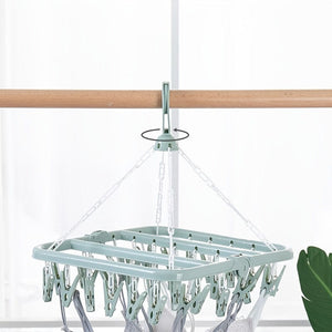 Planet Gates 1pc 32 Clips Folding Thickened Plastic Hanger