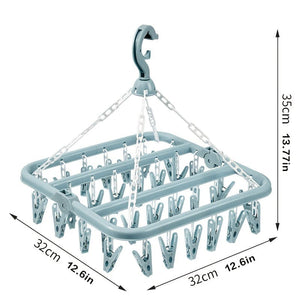 Planet Gates 1pc 32 Clips Folding Thickened Plastic Hanger