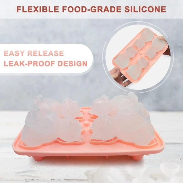 Planet Gates 1PC 3D Cat Ice Block Mold Easy to Release Silicone Ice Hockey Device Household Kitchen Ice Making Mold Free of BPA