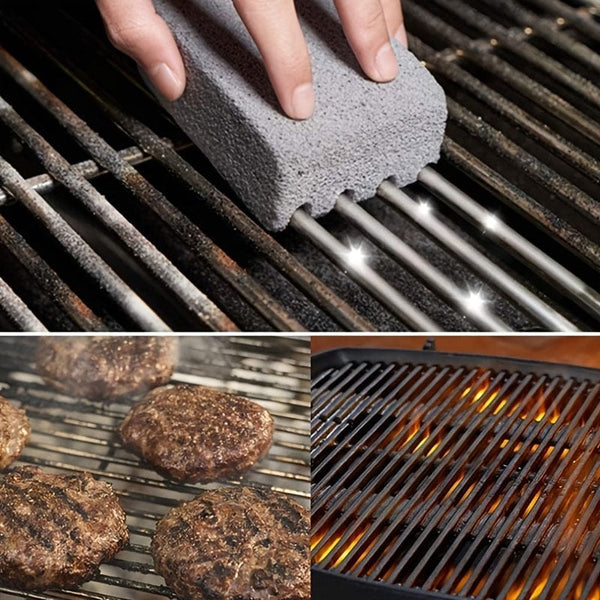 Planet Gates 1pc/3pcs/6pcs, Grill Griddle Cleaning Brick Block, Ecological Grill Cleaning Brick, De-Scaling Cleaning Stone, For Removing Stains BBQ Racks Flat Top Cookers, Household Cleaning Pot Brush, Stove Brush, Kitchen.