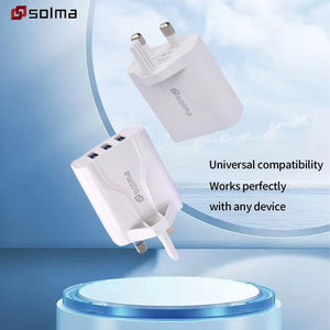 Planet Gates 1pc 3USB Charger/UK Standard