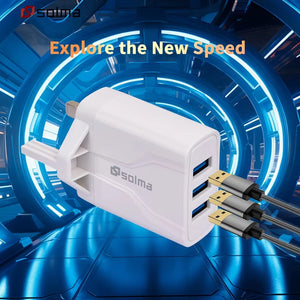 Planet Gates 1pc 3USB Charger/UK Standard