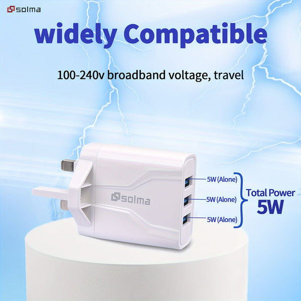 Planet Gates 1pc 3USB Charger/UK Standard