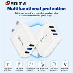 Planet Gates 1pc 3USB Charger/UK Standard