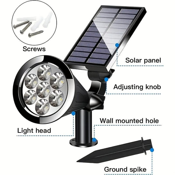 Planet Gates 1pc 4/7LED Solar Garden Light, Outdoor Waterproof Spotlight, Landscape Tree Lawn RGB Lawn Light With Solar Grass Light