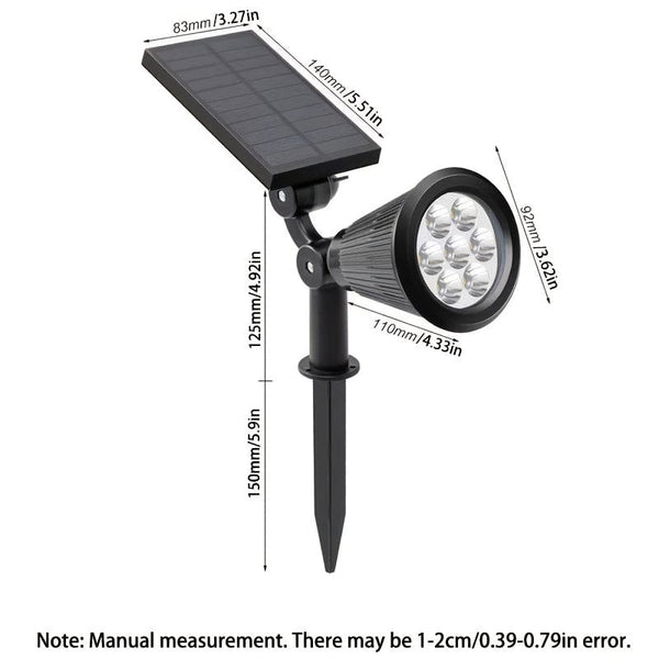 Planet Gates 1pc 4/7LED Solar Garden Light, Outdoor Waterproof Spotlight, Landscape Tree Lawn RGB Lawn Light With Solar Grass Light