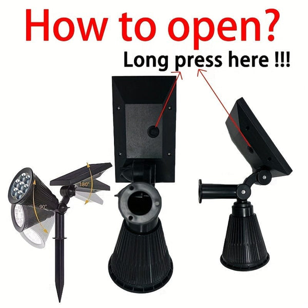 Planet Gates 1pc 4/7LED Solar Garden Light, Outdoor Waterproof Spotlight, Landscape Tree Lawn RGB Lawn Light With Solar Grass Light