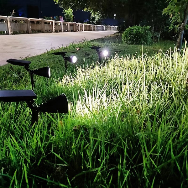 Planet Gates 1pc 4/7LED Solar Garden Light, Outdoor Waterproof Spotlight, Landscape Tree Lawn RGB Lawn Light With Solar Grass Light