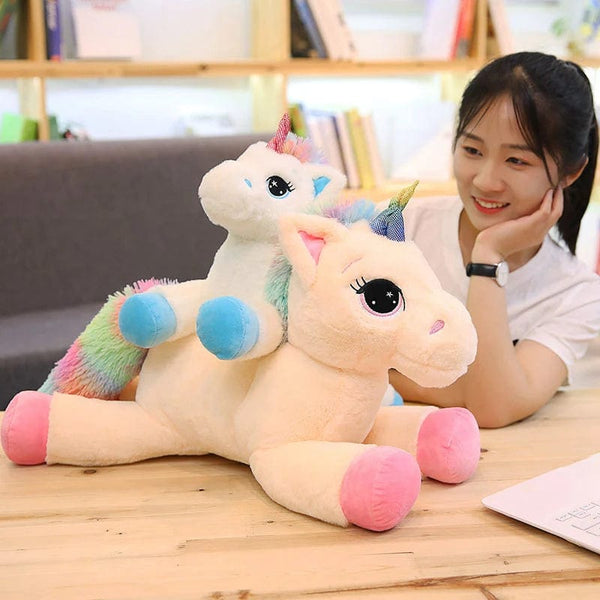 Planet Gates 1PC 40-80cm 2 Style Large Cute Cartoon Unicorn Plush Toys Stuffed Animal Horse Pillow for Girl Soft Doll Home Decor Lover Gift