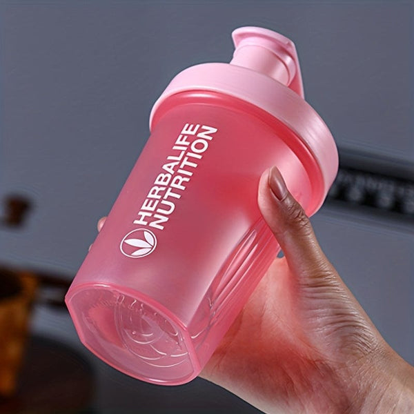 Planet Gates 1pc 400ml/13.5oz Fitness Sports Water Bottle Fashion Simple Shaker Cup Protein Powder Nutrition Milkshake Mixing Cup With Scale Water Cup