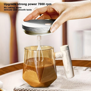 Planet Gates 1pc, 400ML Electric Self Stirring Coffee Mug Portable Glass Mug High Speed Self Stirring Coffee Mixing Cup For Dining Rooms Gyms Parks School