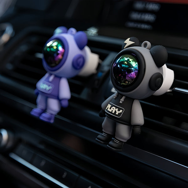 Planet Gates 1pc/4pcs Astronaut Lightning Bear Design Car Air Freshener, Car Air Vent Aromatherapy Diffuser Clip, Car Air Outlet Decoration Clip, Car Interior Decoration Accessories