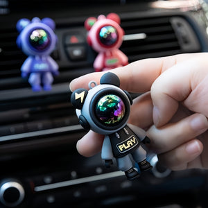 Planet Gates 1pc/4pcs Astronaut Lightning Bear Design Car Air Freshener, Car Air Vent Aromatherapy Diffuser Clip, Car Air Outlet Decoration Clip, Car Interior Decoration Accessories