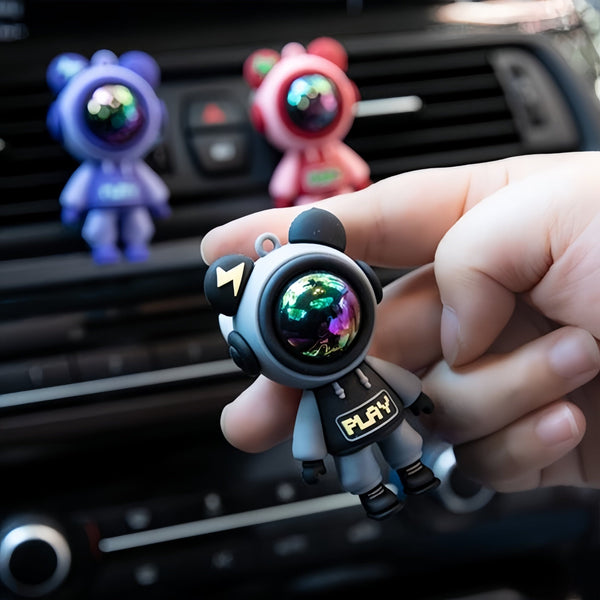 Planet Gates 1pc/4pcs Astronaut Lightning Bear Design Car Air Freshener, Car Air Vent Aromatherapy Diffuser Clip, Car Air Outlet Decoration Clip, Car Interior Decoration Accessories