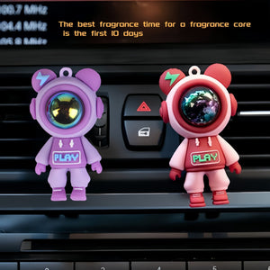 Planet Gates 1pc/4pcs Astronaut Lightning Bear Design Car Air Freshener, Car Air Vent Aromatherapy Diffuser Clip, Car Air Outlet Decoration Clip, Car Interior Decoration Accessories