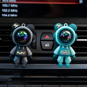 Planet Gates 1pc/4pcs Astronaut Lightning Bear Design Car Air Freshener, Car Air Vent Aromatherapy Diffuser Clip, Car Air Outlet Decoration Clip, Car Interior Decoration Accessories