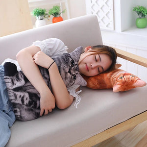 Planet Gates 1pc 50cm Simulation Plush Cat Pillows Soft Stuffed Animals Cushion Sofa Decor Cartoon Plush Toys for Children Kids Gift