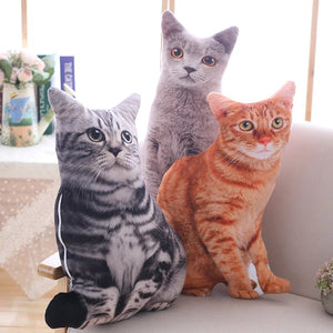Planet Gates 1pc 50cm Simulation Plush Cat Pillows Soft Stuffed Animals Cushion Sofa Decor Cartoon Plush Toys for Children Kids Gift