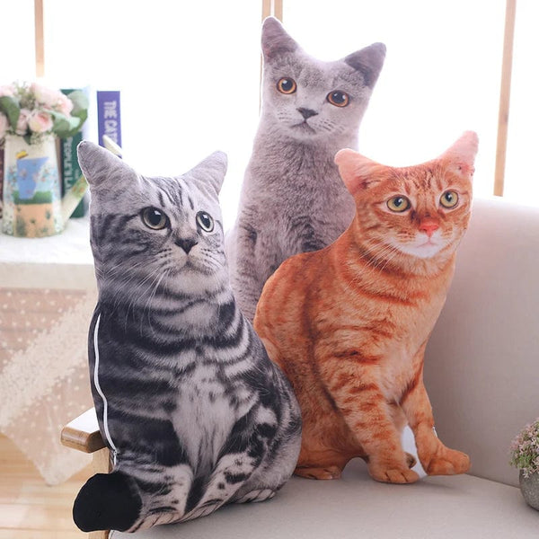 Planet Gates 1pc 50cm Simulation Plush Cat Pillows Soft Stuffed Animals Cushion Sofa Decor Cartoon Plush Toys for Children Kids Gift
