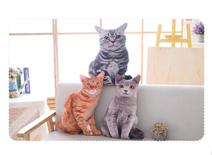 Planet Gates 1pc 50cm Simulation Plush Cat Pillows Soft Stuffed Animals Cushion Sofa Decor Cartoon Plush Toys for Children Kids Gift