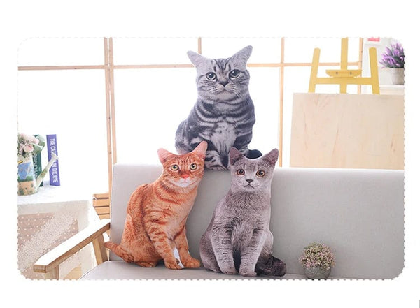 Planet Gates 1pc 50cm Simulation Plush Cat Pillows Soft Stuffed Animals Cushion Sofa Decor Cartoon Plush Toys for Children Kids Gift