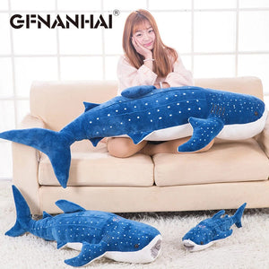 Planet Gates 1pc 56cm cartoon simulation blue shark plush toy stuffed soft creative animal whale dolls cushion for children birthday gif