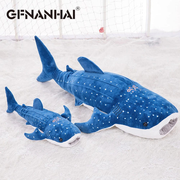 Planet Gates 1pc 56cm cartoon simulation blue shark plush toy stuffed soft creative animal whale dolls cushion for children birthday gif