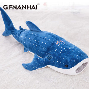 Planet Gates 1pc 56cm cartoon simulation blue shark plush toy stuffed soft creative animal whale dolls cushion for children birthday gif