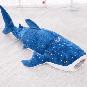 Planet Gates 1pc 56cm cartoon simulation blue shark plush toy stuffed soft creative animal whale dolls cushion for children birthday gif